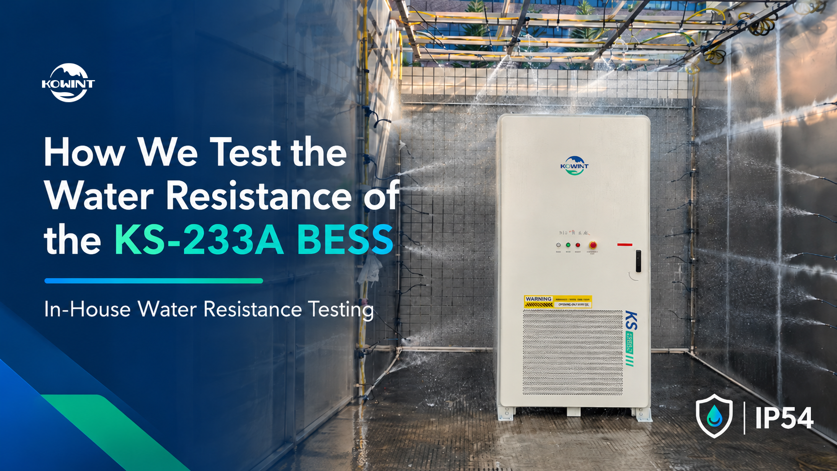 How We Test the Water Resistance of the KS-233A BESS
