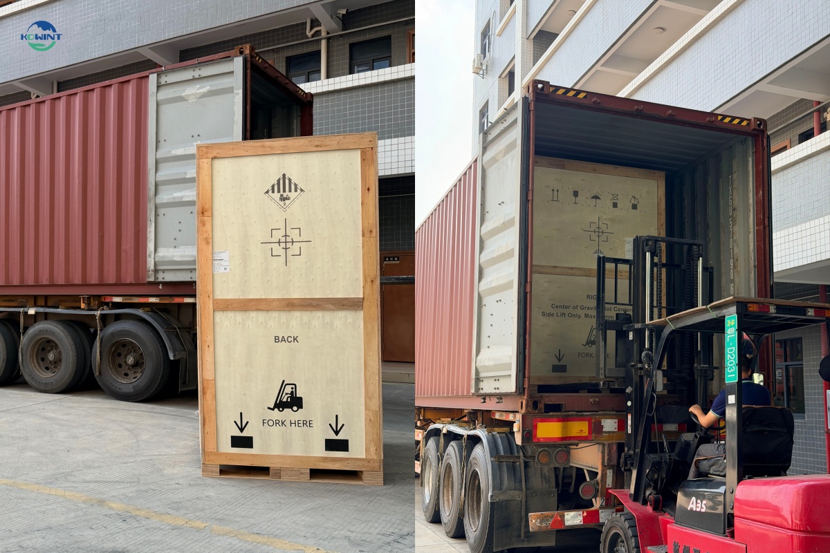 KS-233A battery energy storage systems being prepared for shipment to the United States. KS-233A battery energy storage systems being prepared for shipment to the United States.